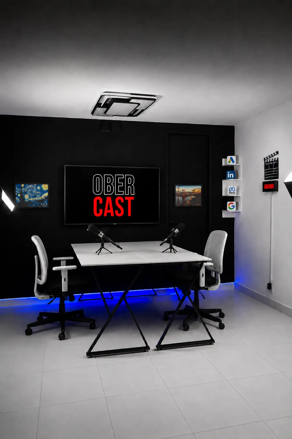Estúdio de podcast Ober Cast